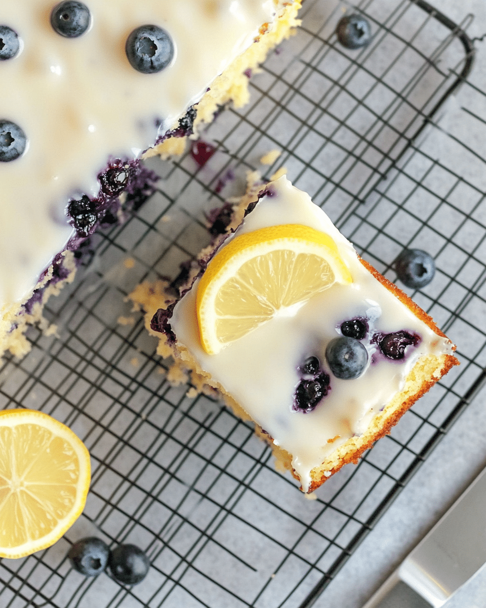 Lemon Blueberry Sheet Cake