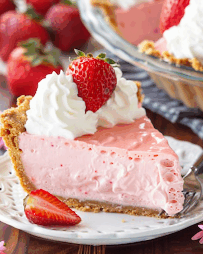 Strawberry Jello Cool Whip Pie