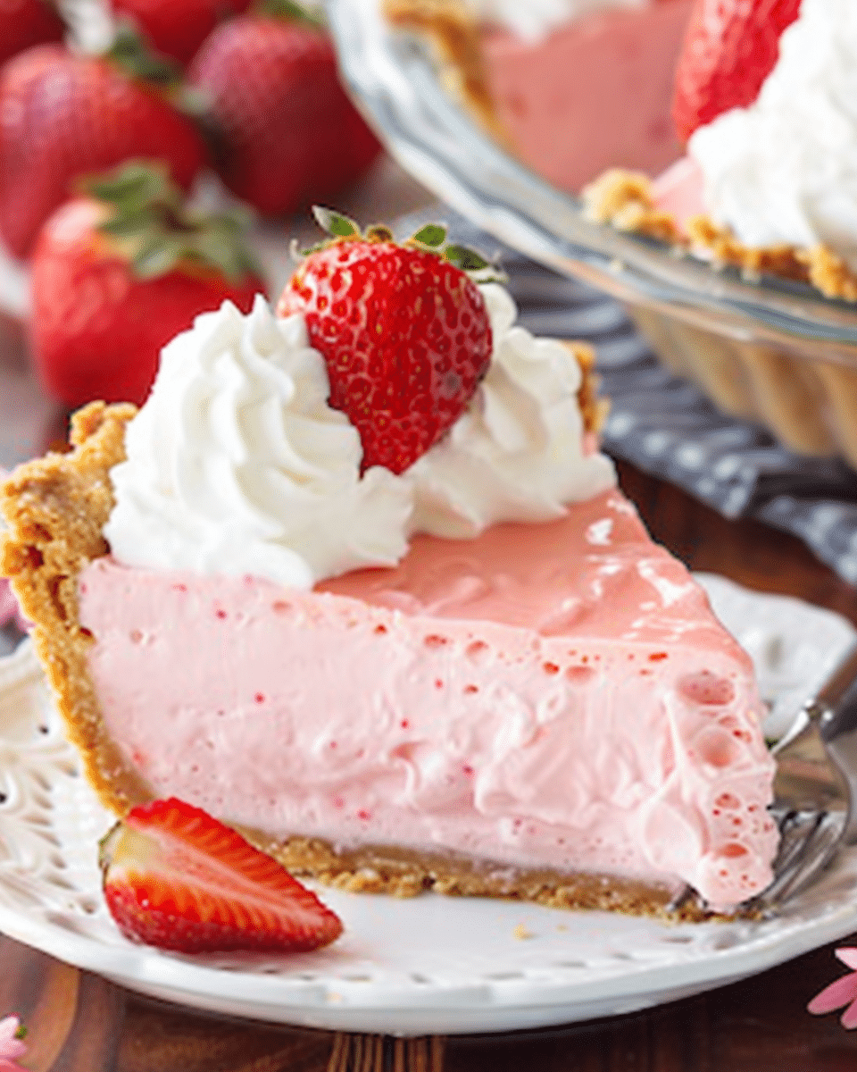 Strawberry Jello Cool Whip Pie