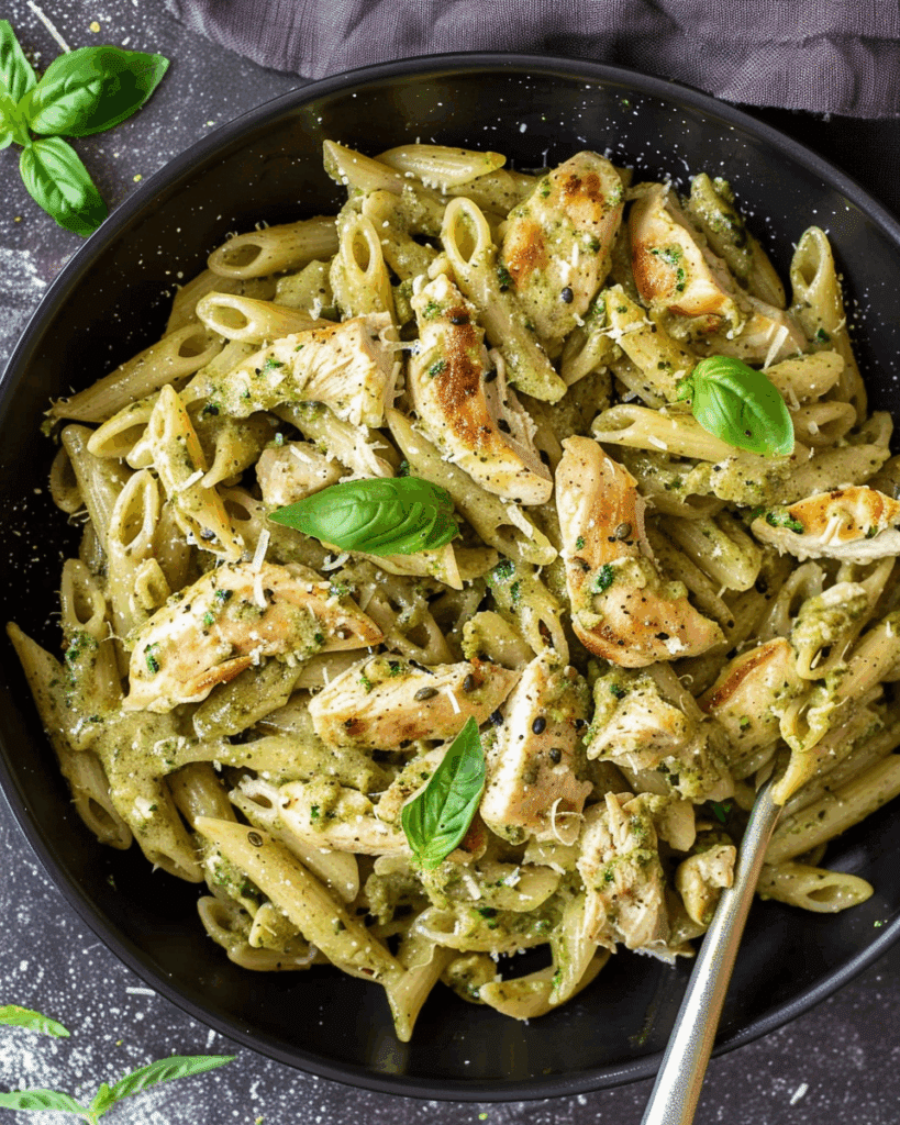 Creamy Chicken Pesto Pasta