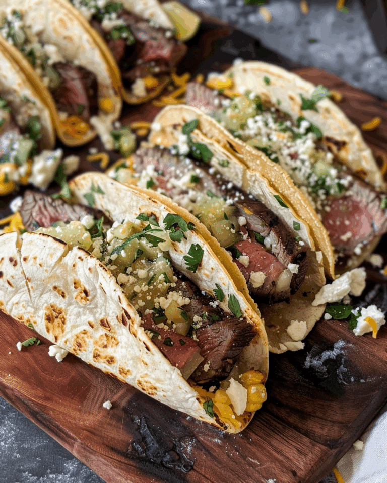 Grilled Elote Steak Tacos
