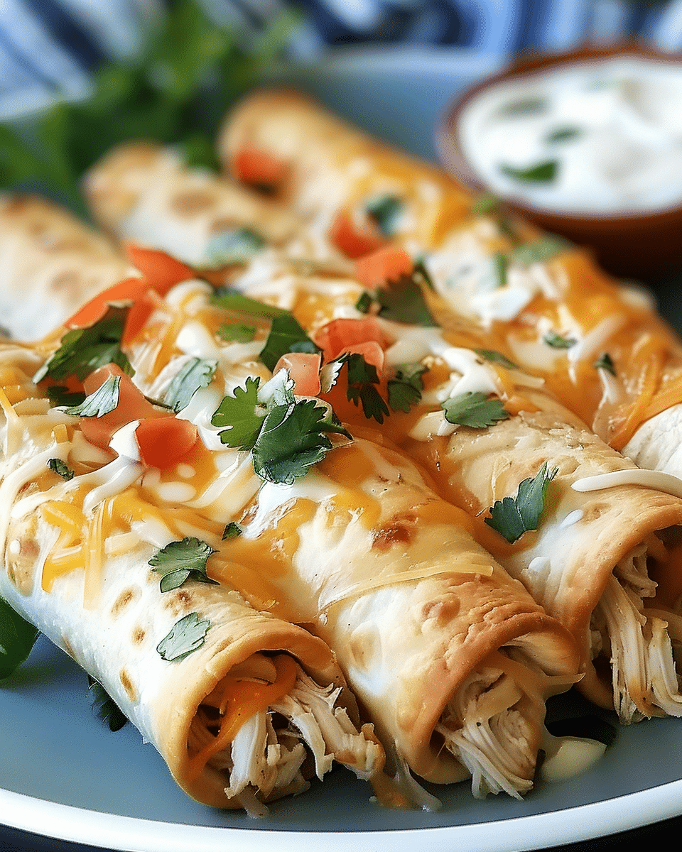 Baked Cream Cheese Chicken Taquitos