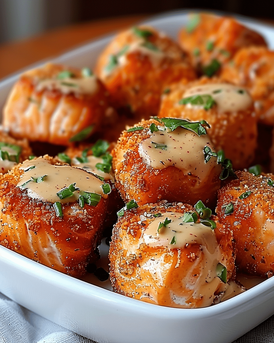 Crispy Bang Bang Salmon Bites