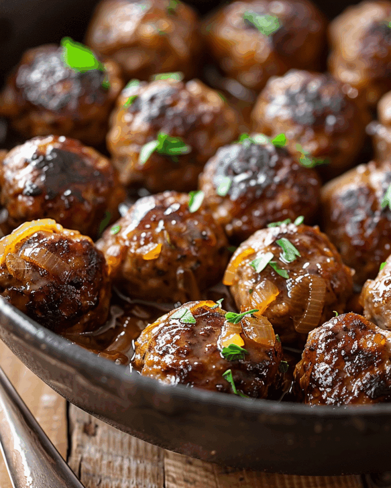 French Onion Meatballs