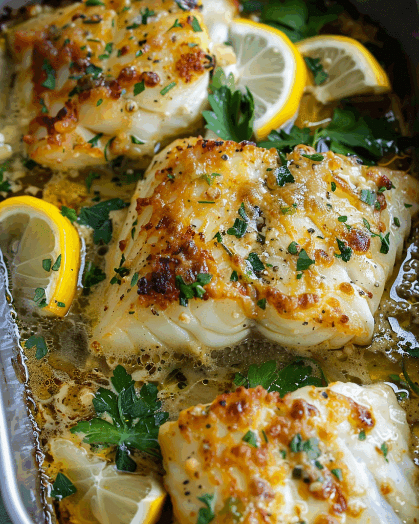 Baked Cod Recipe with Lemon and Garlic