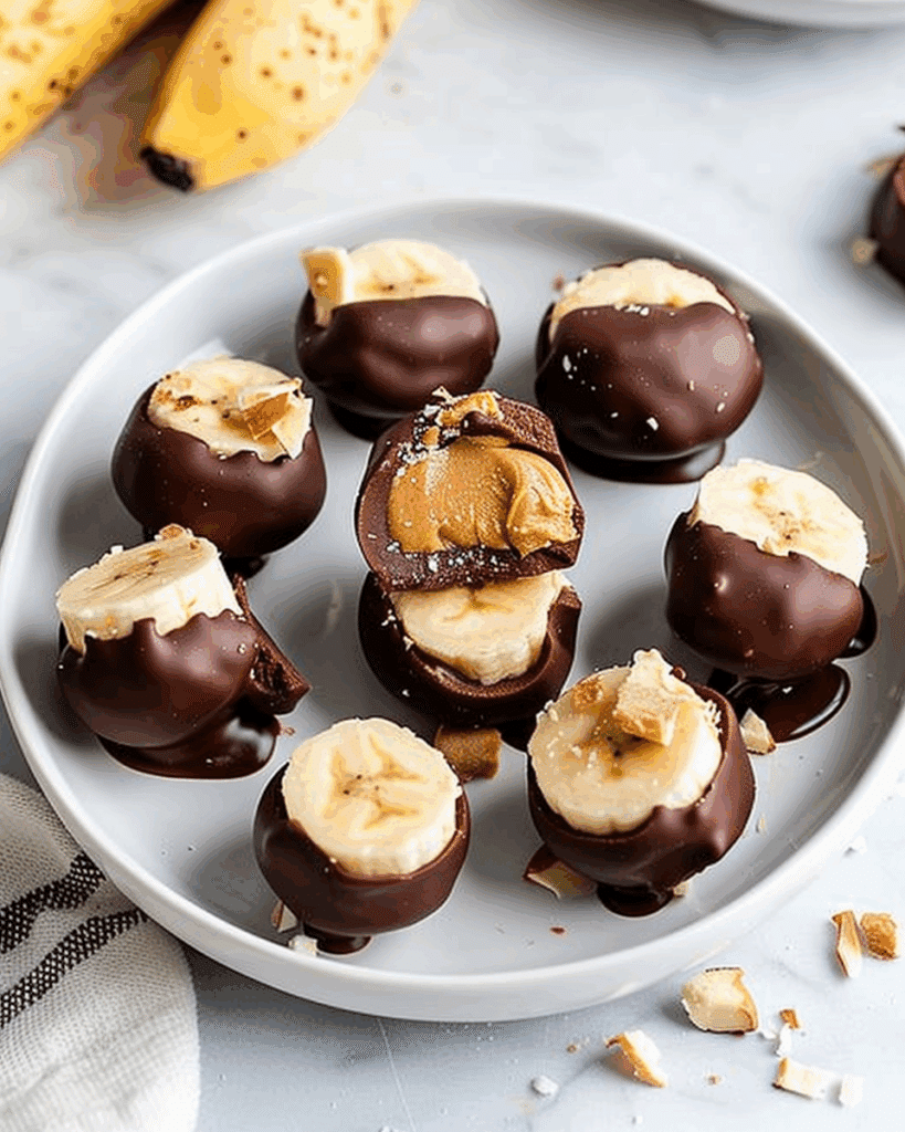 Chocolate Peanut Butter Banana Bites