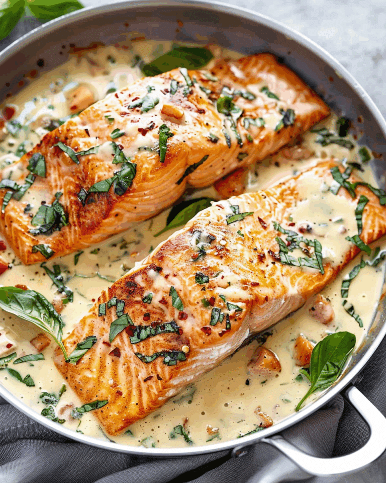 Creamy Garlic Butter Tuscan Salmon