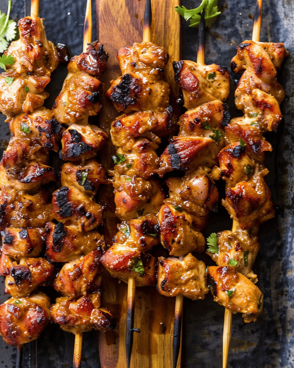Grilled Thai Coconut Chicken Skewers