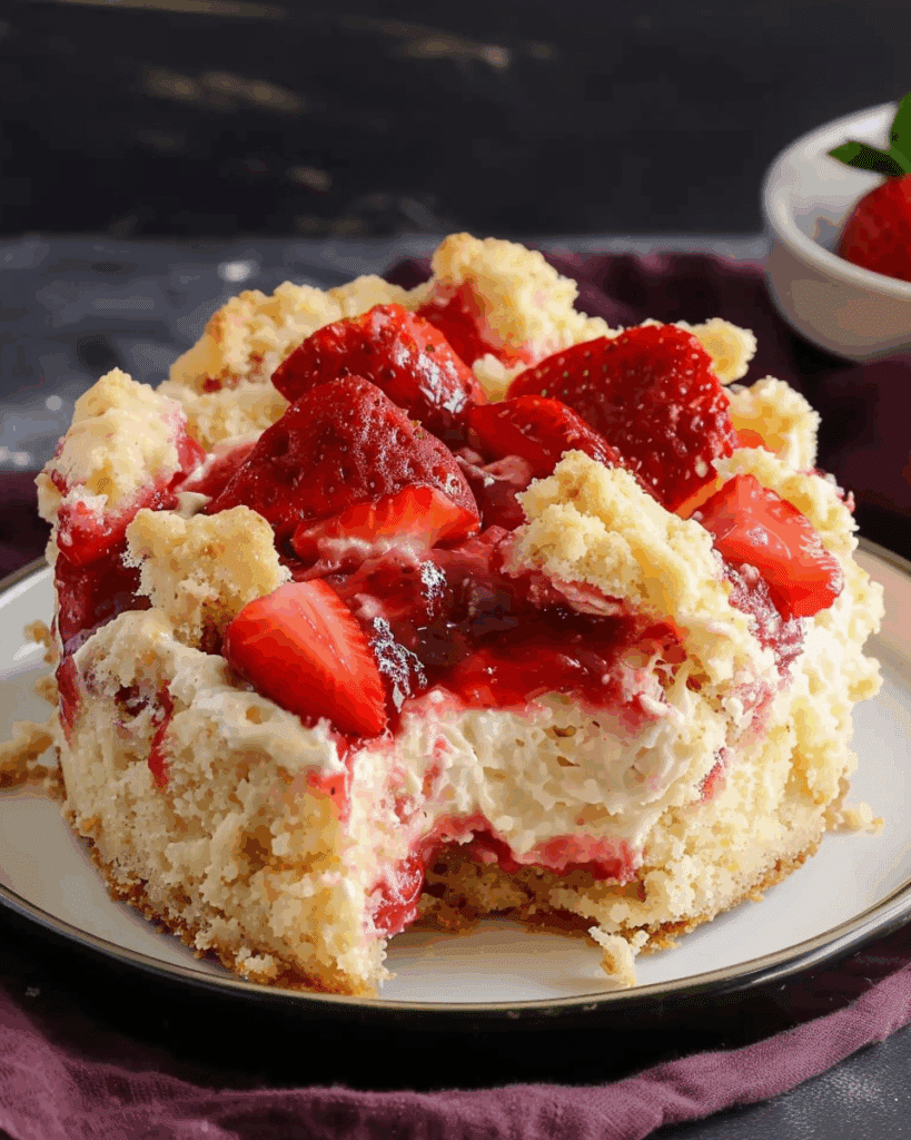 Strawberry Cheesecake Dump Cake Recipe