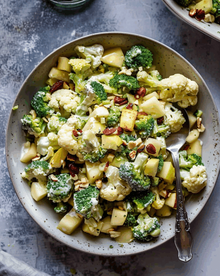 Apple Broccoli Cauliflower Salad