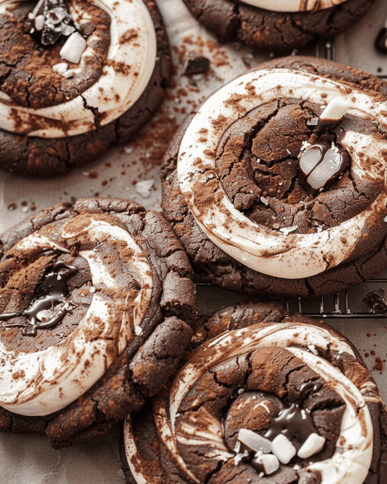 Chocolate Marshmallow Swirl Cookies