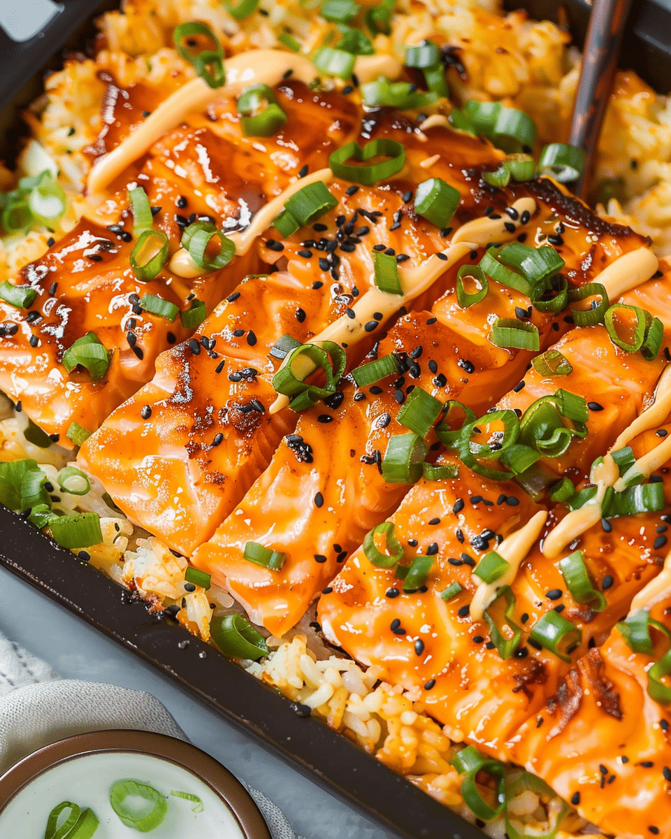 Salmon Sushi Bake