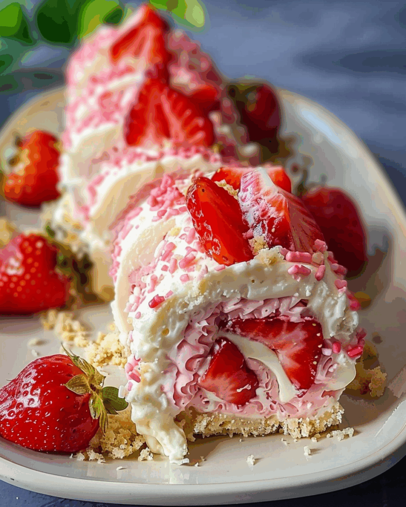Strawberry Shortcake Cheesecake Rolls