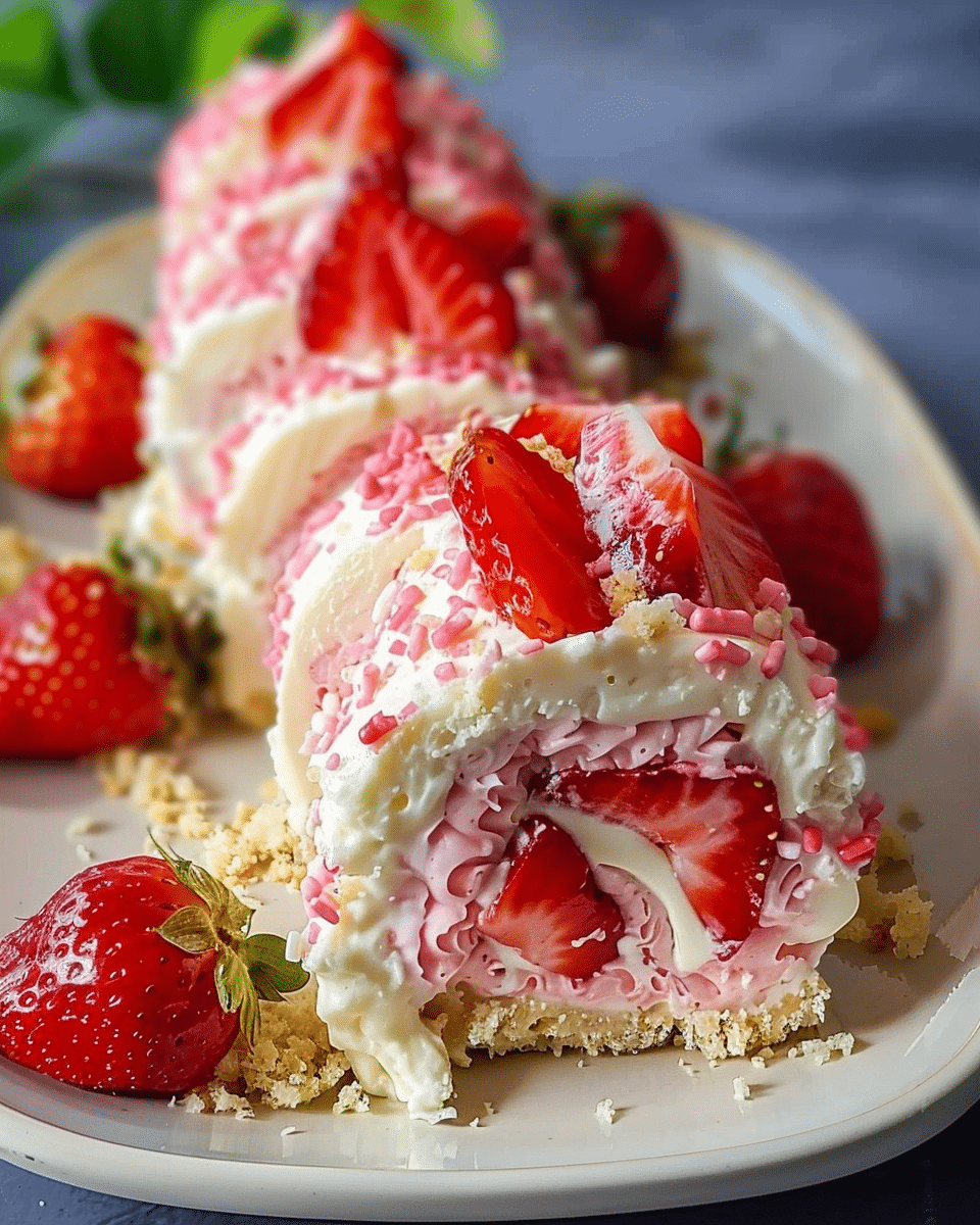 Strawberry Shortcake Cheesecake Rolls