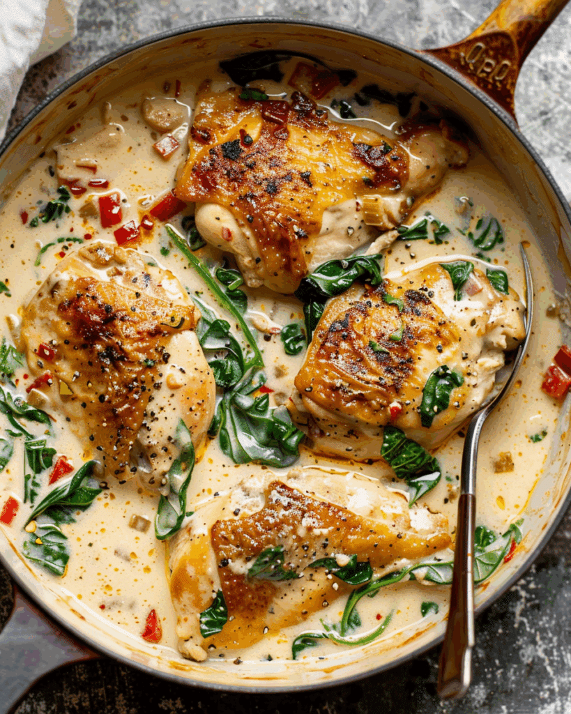 Creamy Tuscan Chicken Thighs