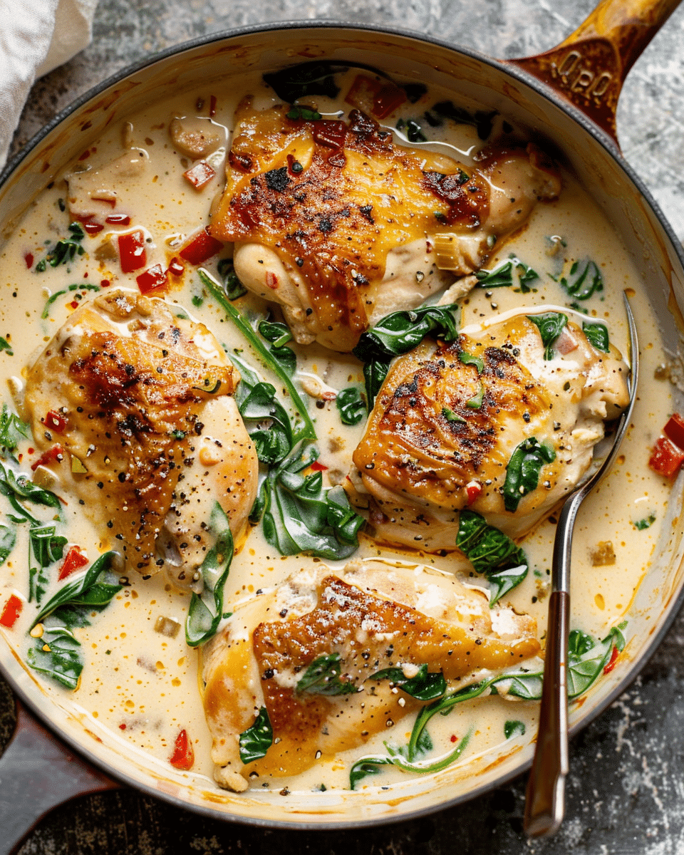 Creamy Tuscan Chicken Thighs