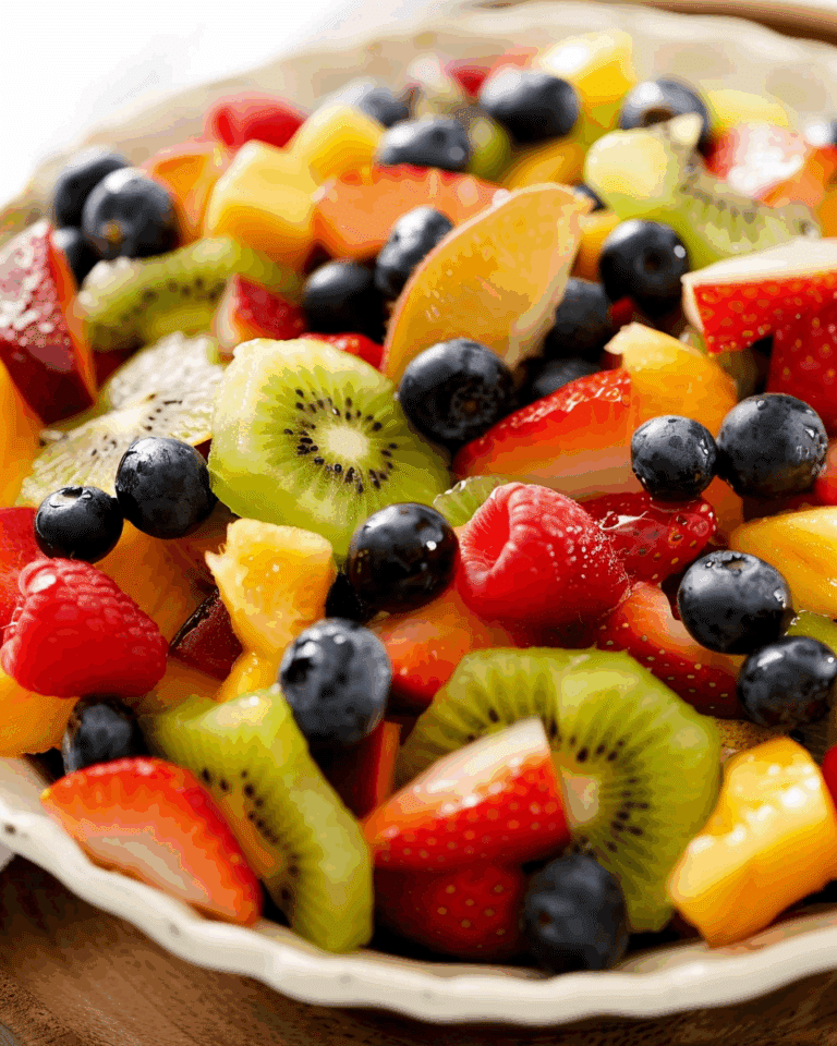 Fruit Salad with Honey Lime Dressing