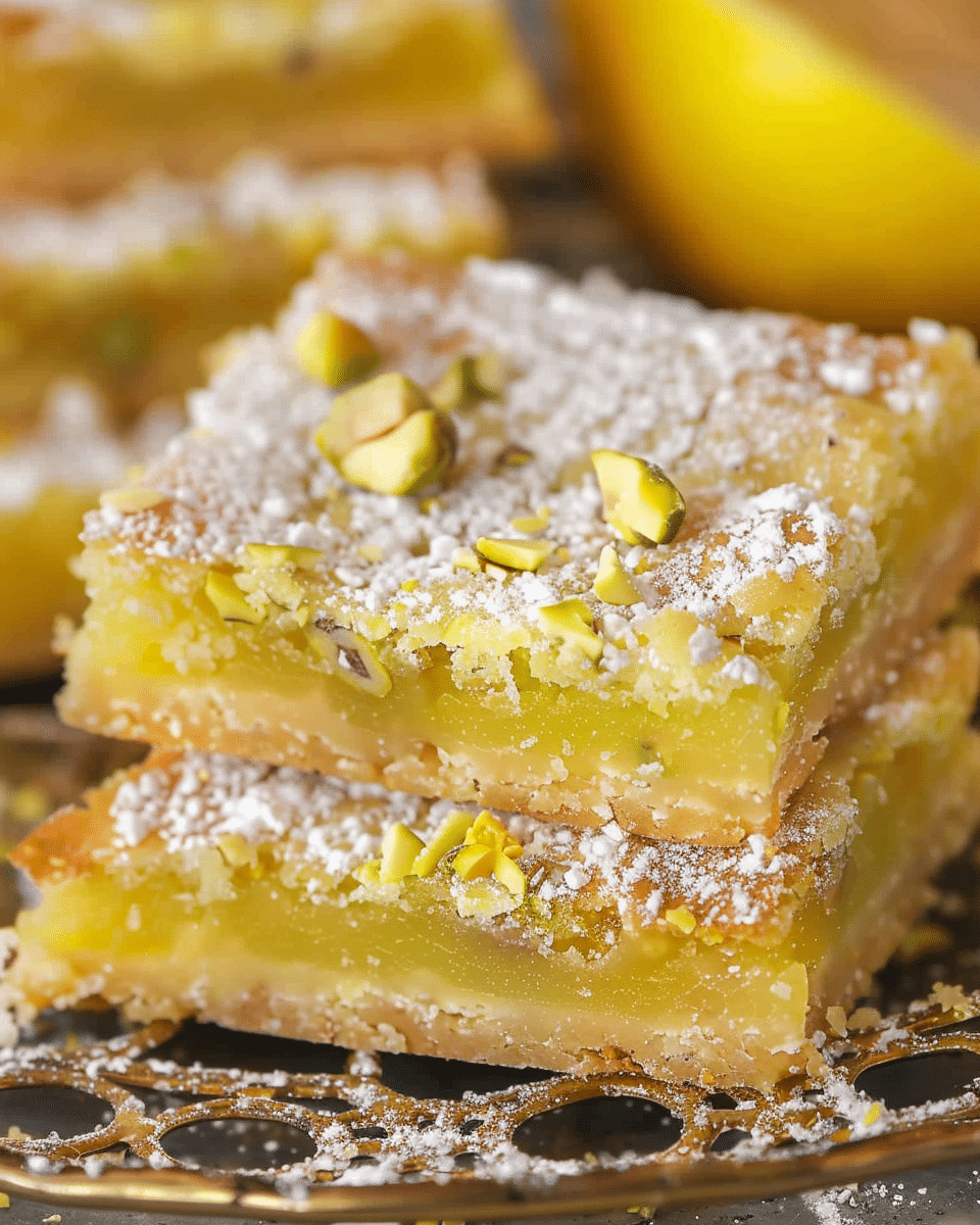 Lemon Pistachio Bars