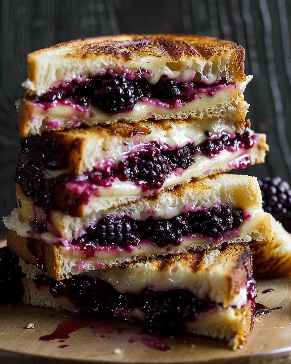 Blackberry Balsamic and Brie Grilled Cheese