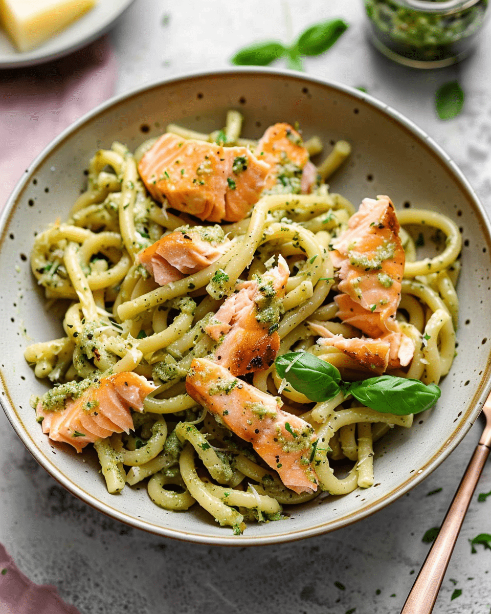 Salmon Pesto Pasta Recipe