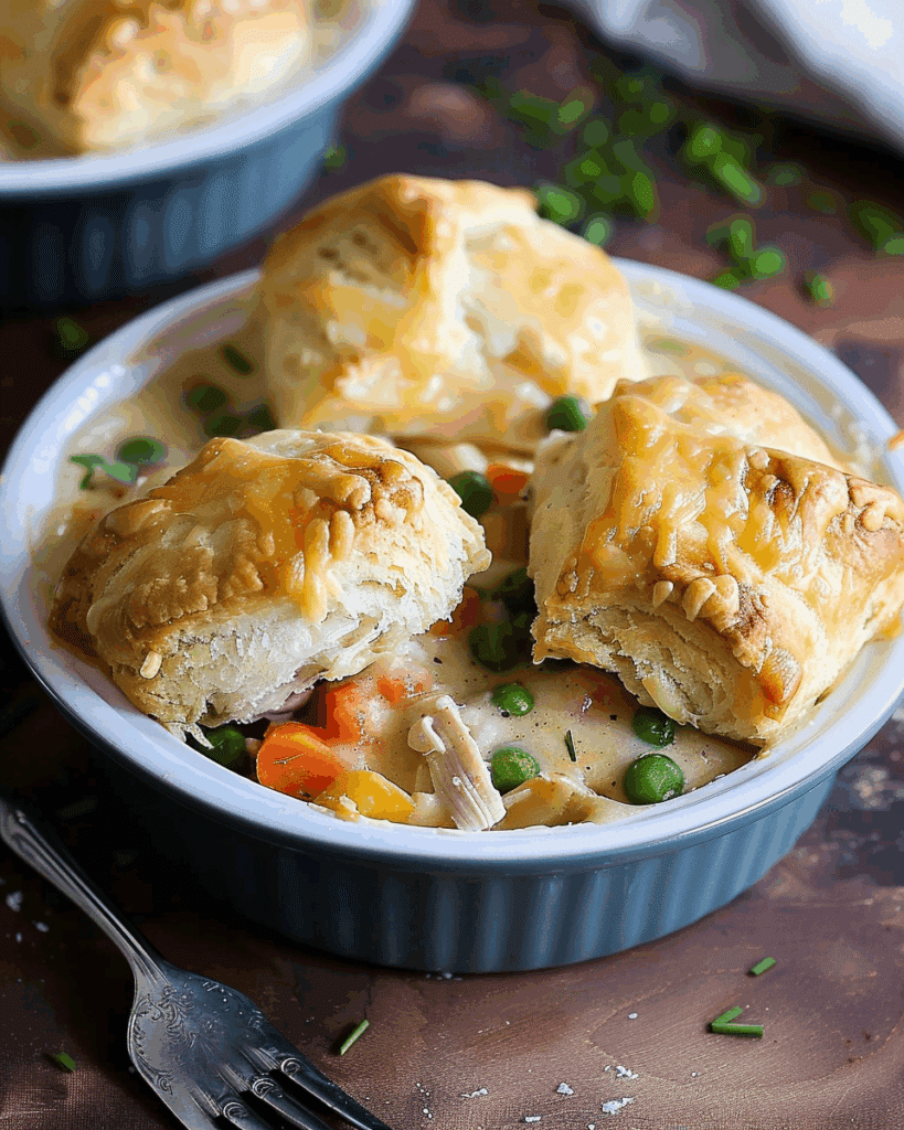 Chicken Pot Pie with Biscuits