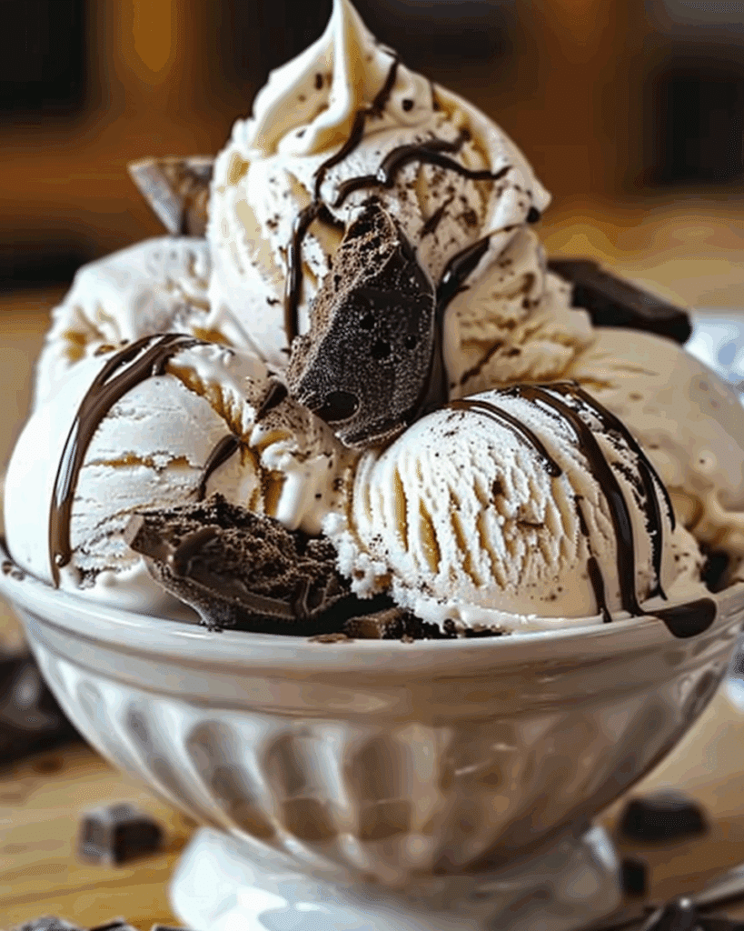 Homemade Moose Tracks Ice Cream