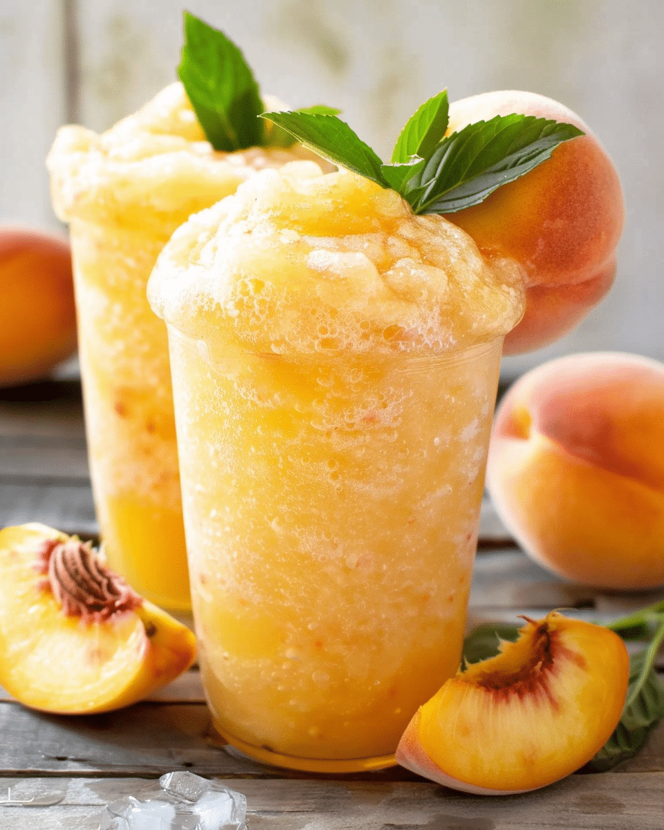 Peach Lemonade Slush Recipe Omg Make This