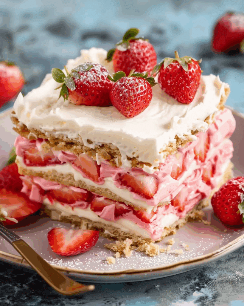 Strawberry Eclair Cake
