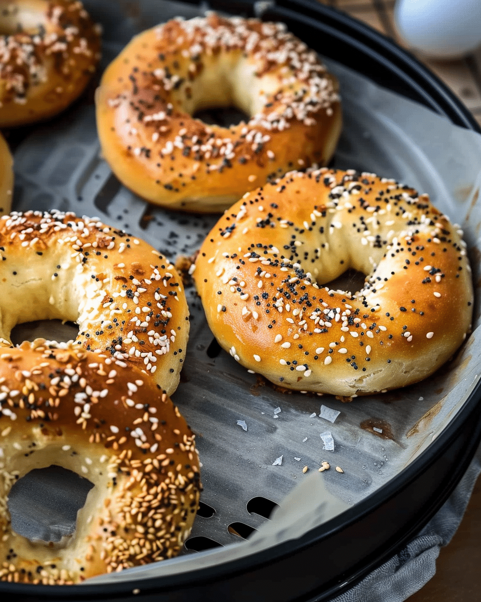 Air Fryer Protein Bagels