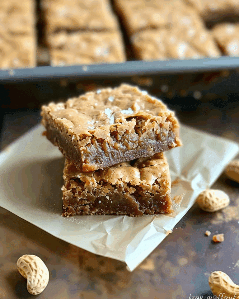 Chewy Peanut Butter Brownies
