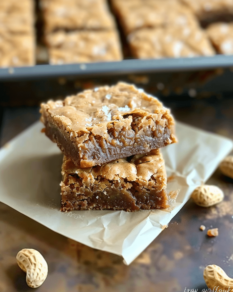 Chewy Peanut Butter Brownies