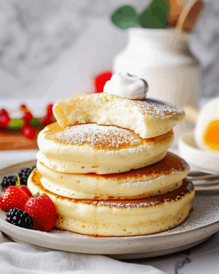 Fluffy Japanese Soufflé Pancakes