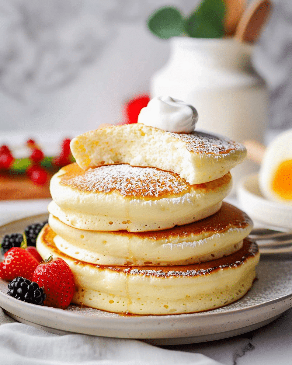 Fluffy Japanese Soufflé Pancakes