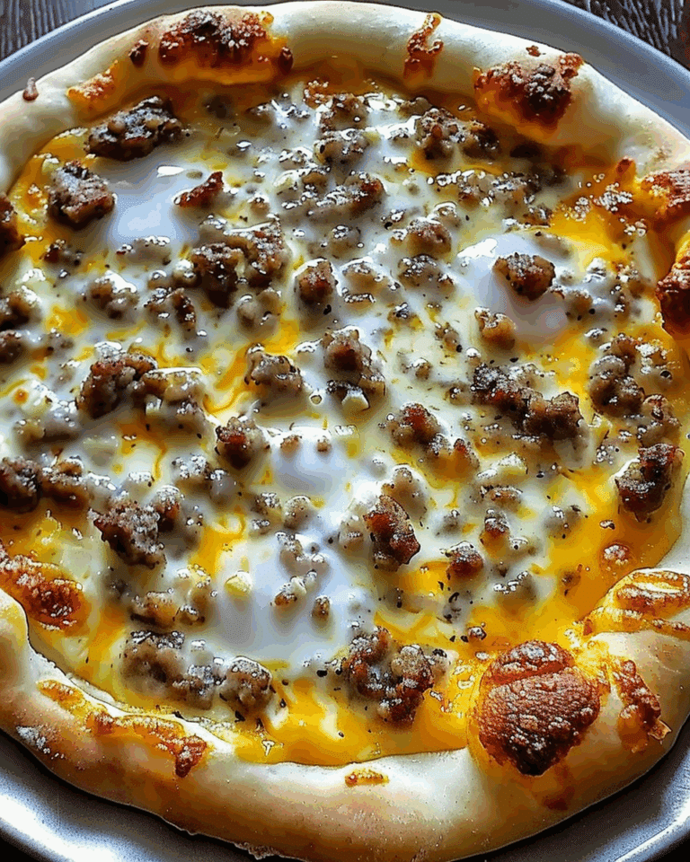 Sausage Gravy Breakfast Pizza