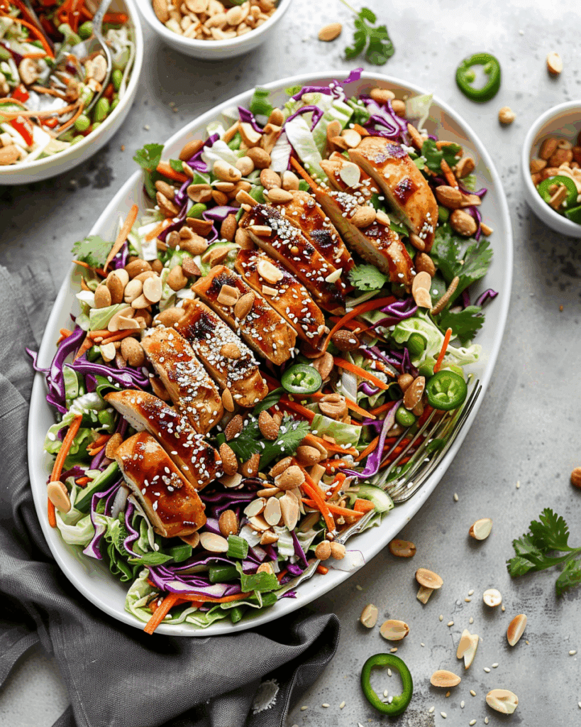Sesame Chicken Cabbage Crunch Salad