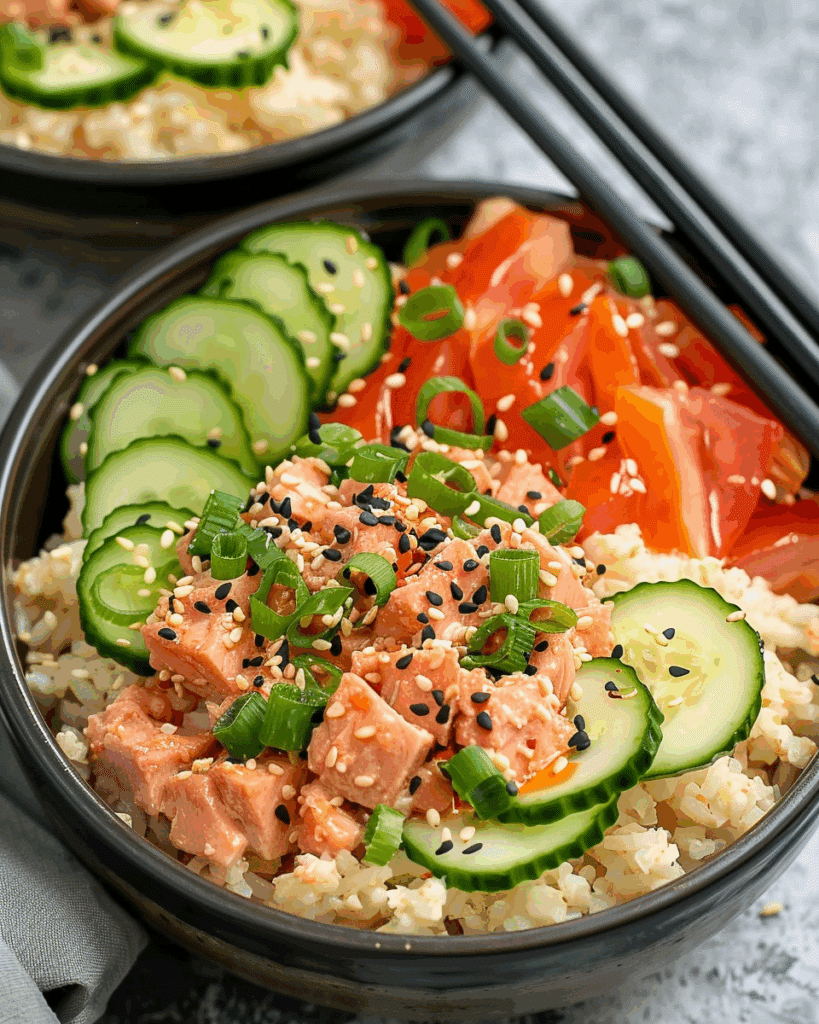 Spicy Tuna Bowls with Cauliflower Rice Meal Prep