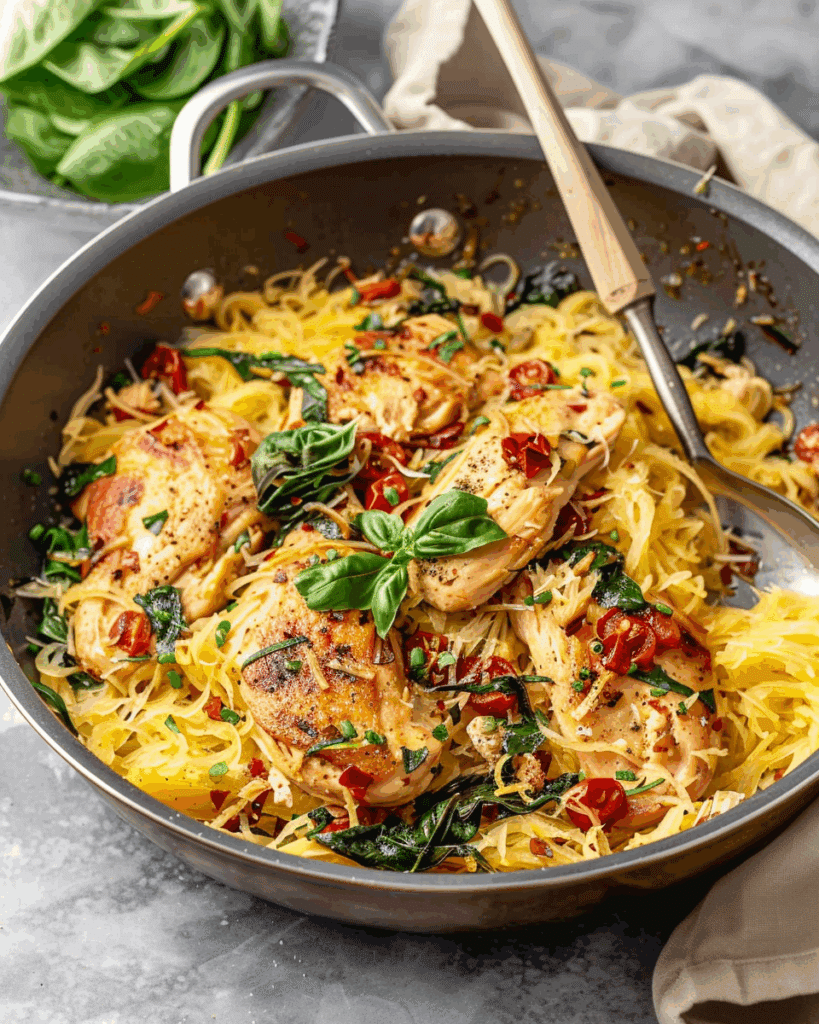Tuscan Chicken and Spaghetti Squash Recipe