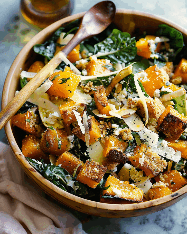 Autumn Caesar Salad with Roasted Delicata Squash Croutons