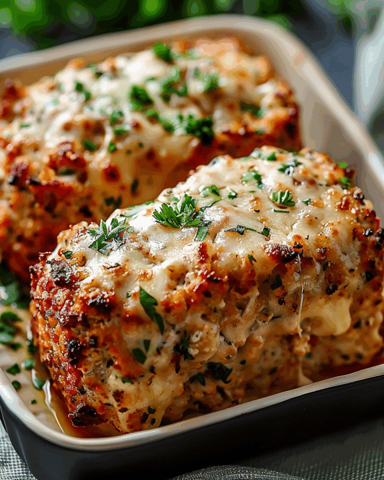 Garlic Parmesan Chicken Meatloaves