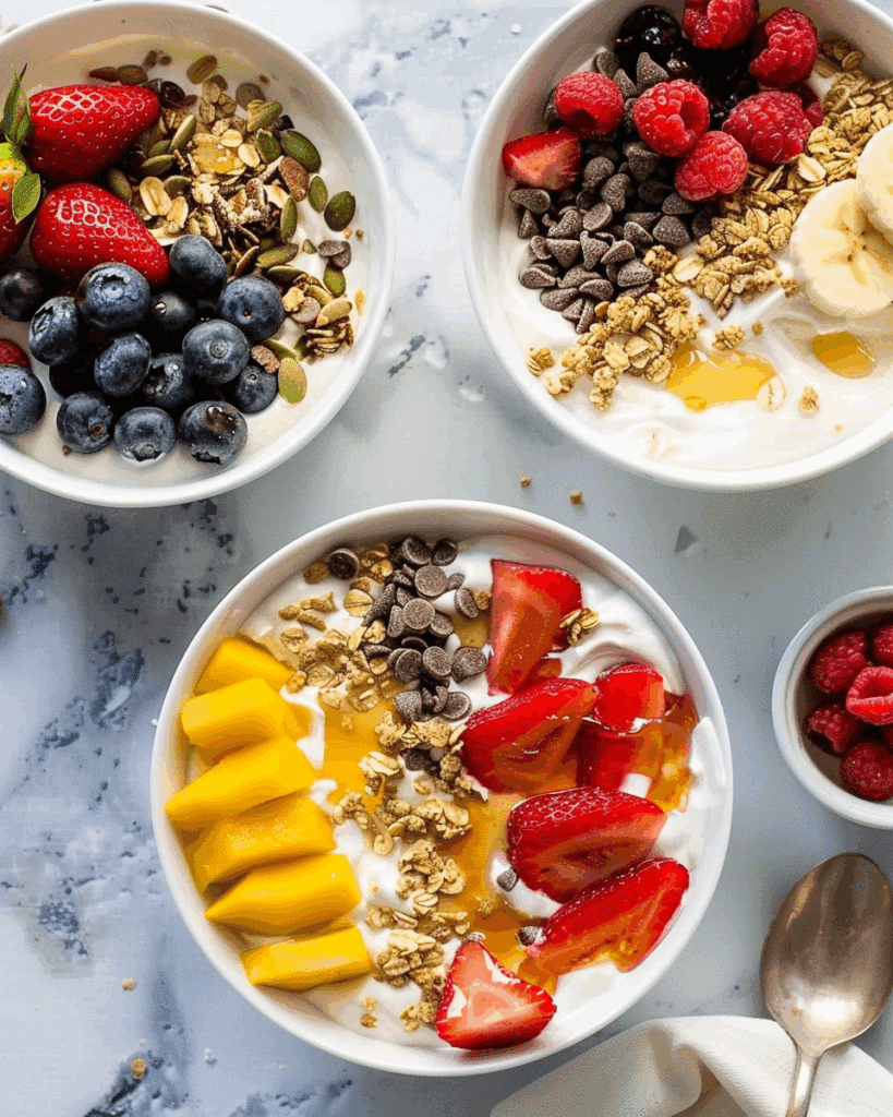 High Protein Yogurt Bowls (4 ways)