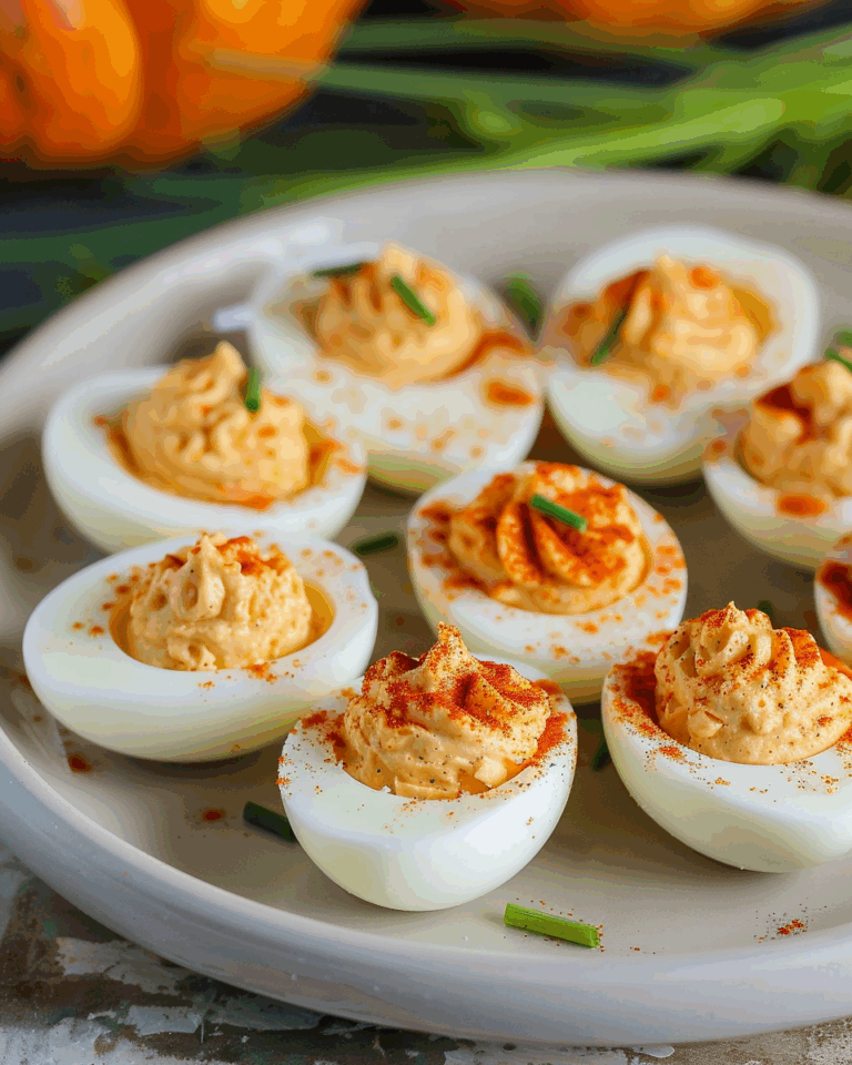 Pumpkin Deviled Eggs