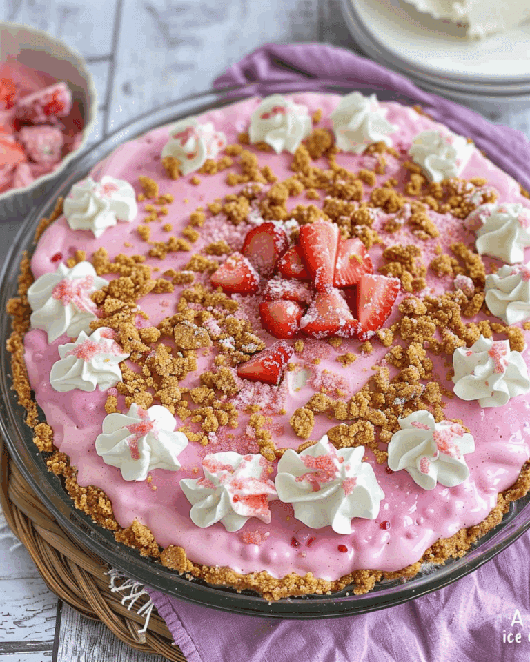 Strawberry Shortcake Freezer Pie