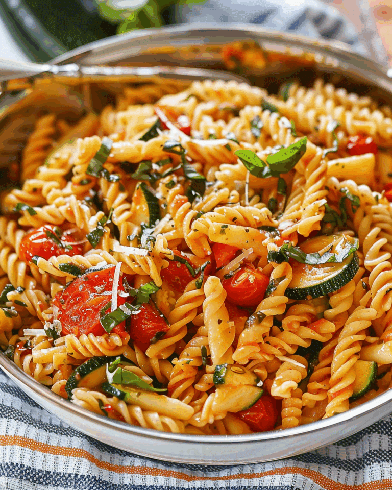 Healthy Tomato Zucchini Pasta