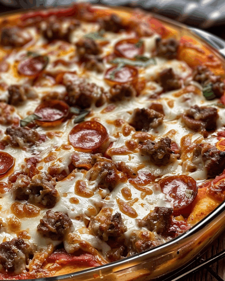 Meat Lovers Pizza Casserole