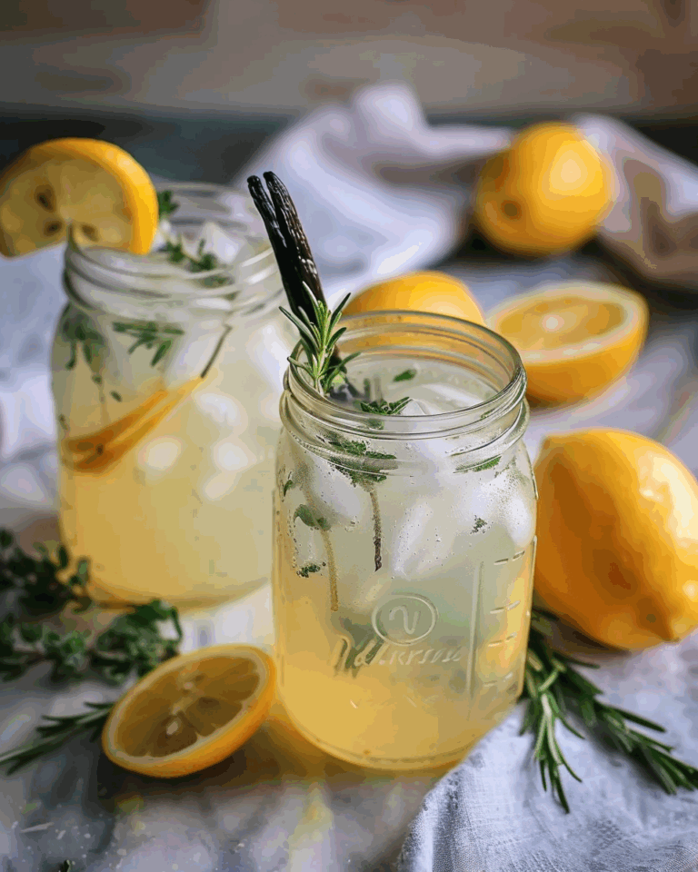 Mint and Rosemary Lemonade with Vanilla