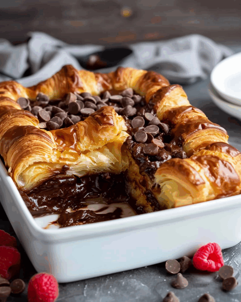 Decadent Chocolate Croissant Breakfast Bake