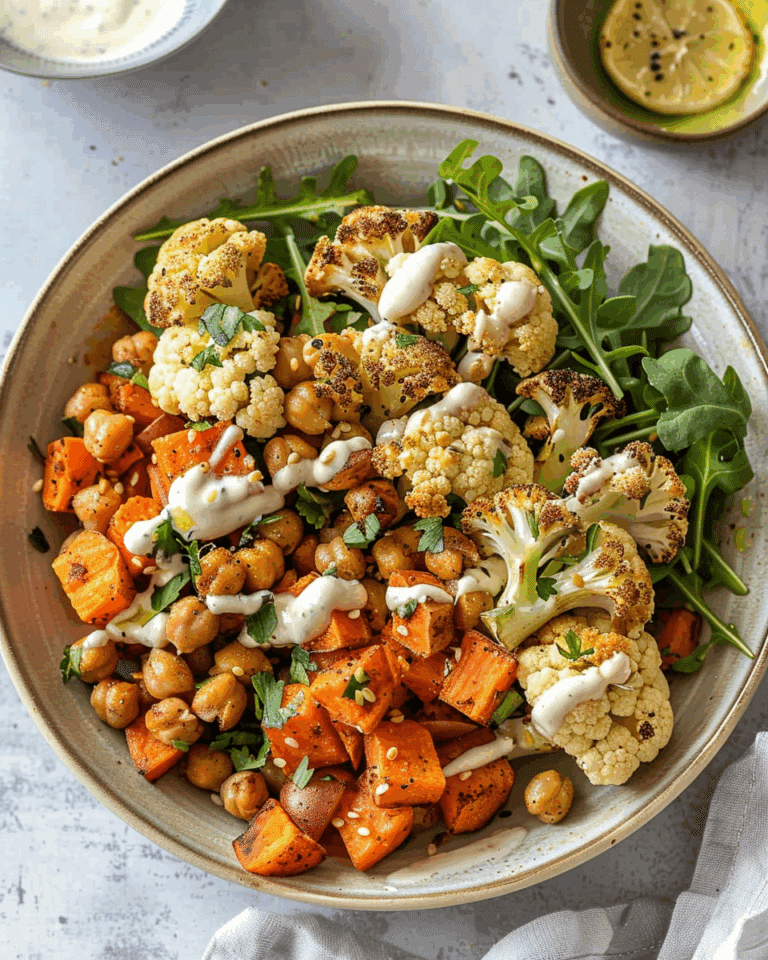 Easy Nourish Bowl Recipe with Tahini Yogurt Dressing