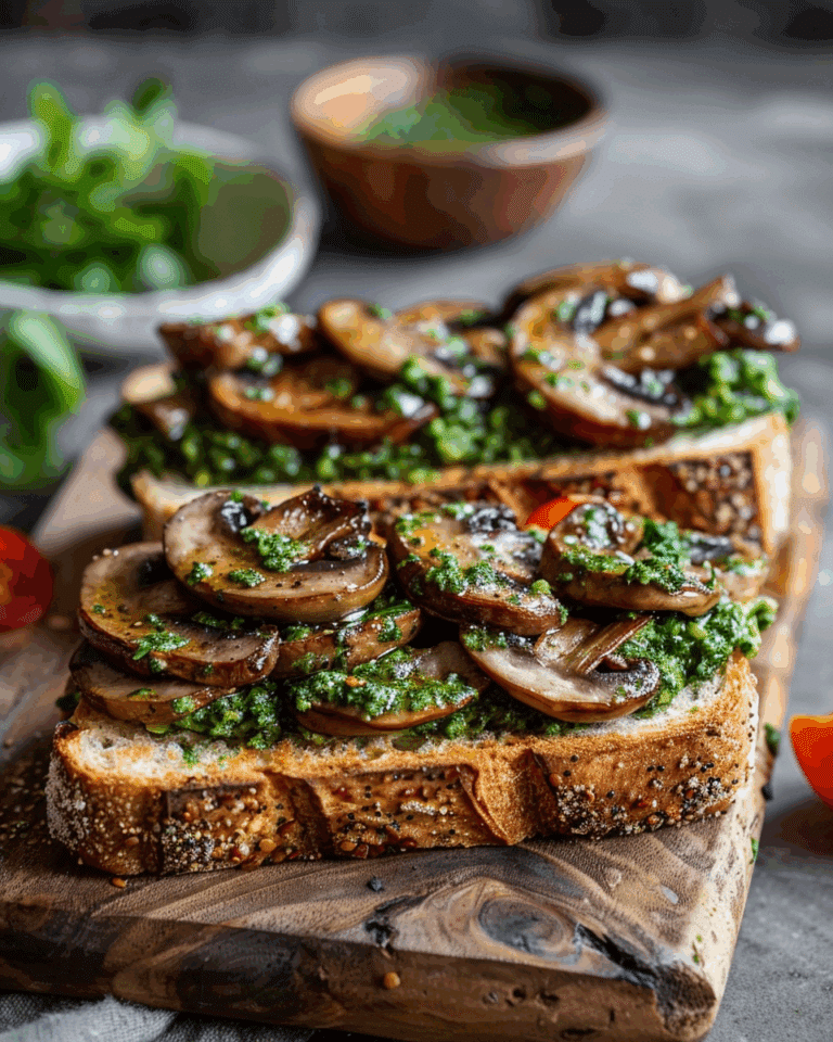 Vegan Mushroom Pesto Sandwich Recipe