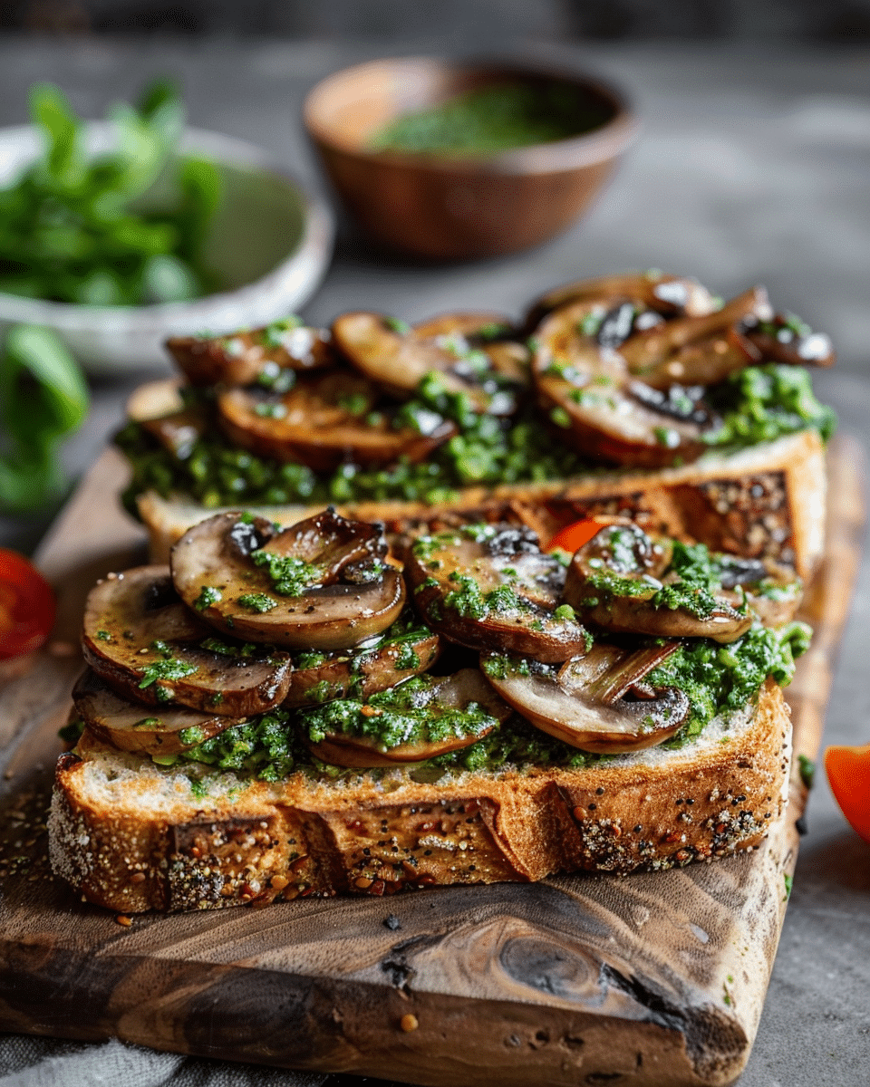 Vegan Mushroom Pesto Sandwich Recipe