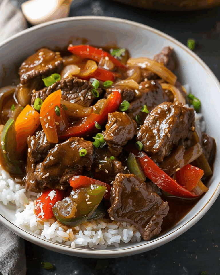 Slow Cooker Pepper Steak Recipe